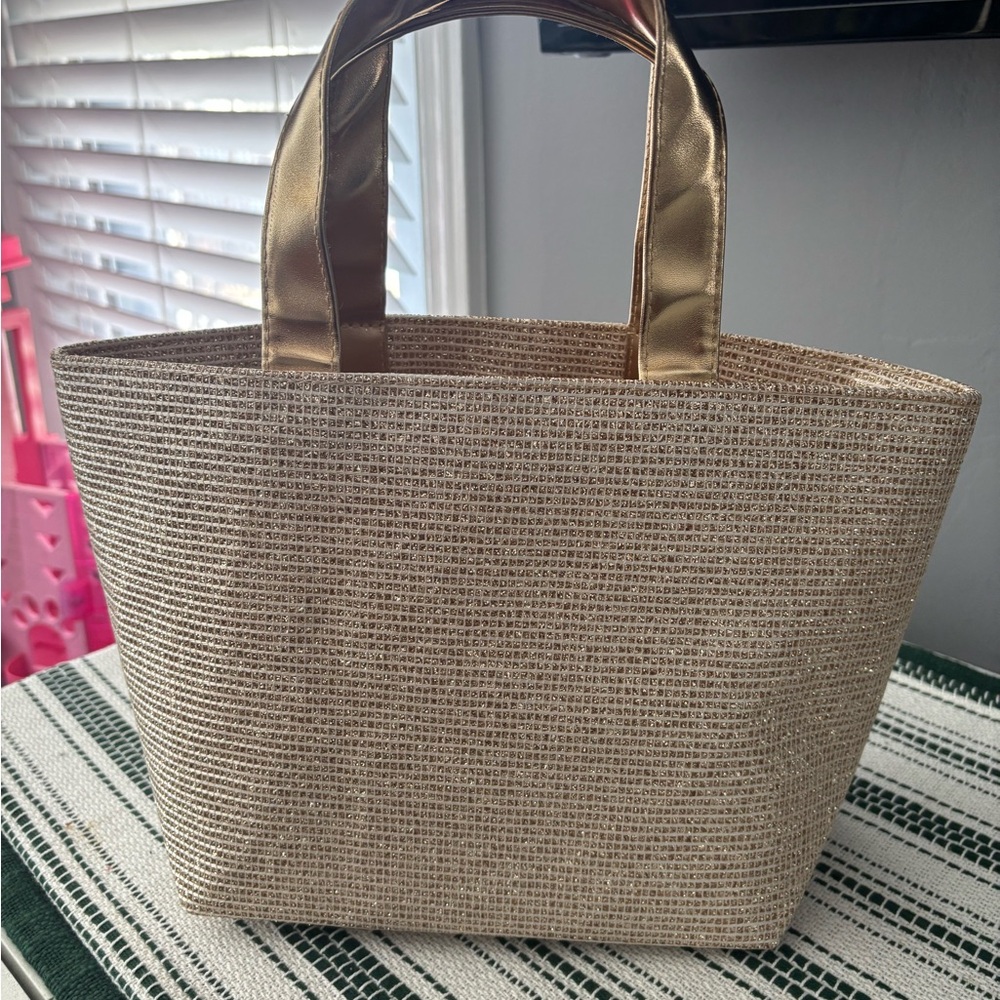 Dior Beige Straw Tote with Gold Handles - Picture 3 of 6